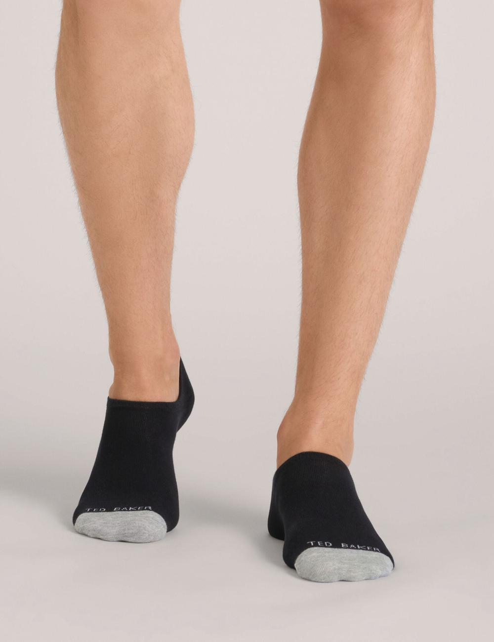Men Ted Baker 3 Pack Branded Liner Trainer Socks Black | India  XBIM-34659