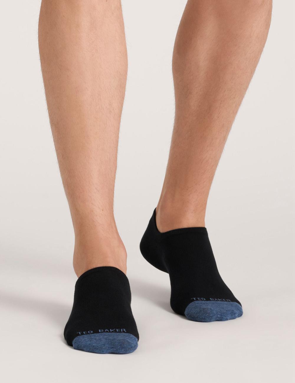 Men Ted Baker 3 Pack Branded Liner Trainer Socks Black | India  XBIM-34659