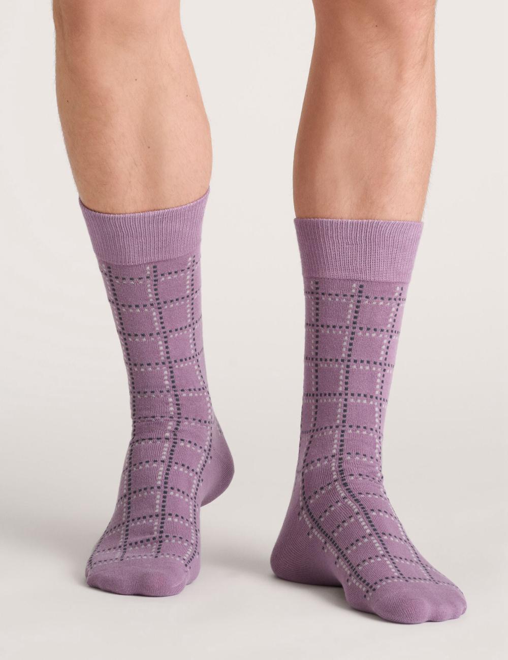 Men Ted Baker 3 Pack Geometric Check Crew Socks Dark Green | India  NVWG-70684