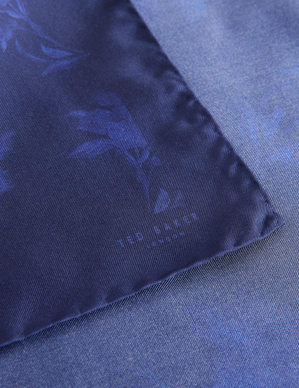 Men Ted Baker AUSTINS - Two Tone Floral Silk Pocket Pocket Squares Navy | India  LNAH-56479