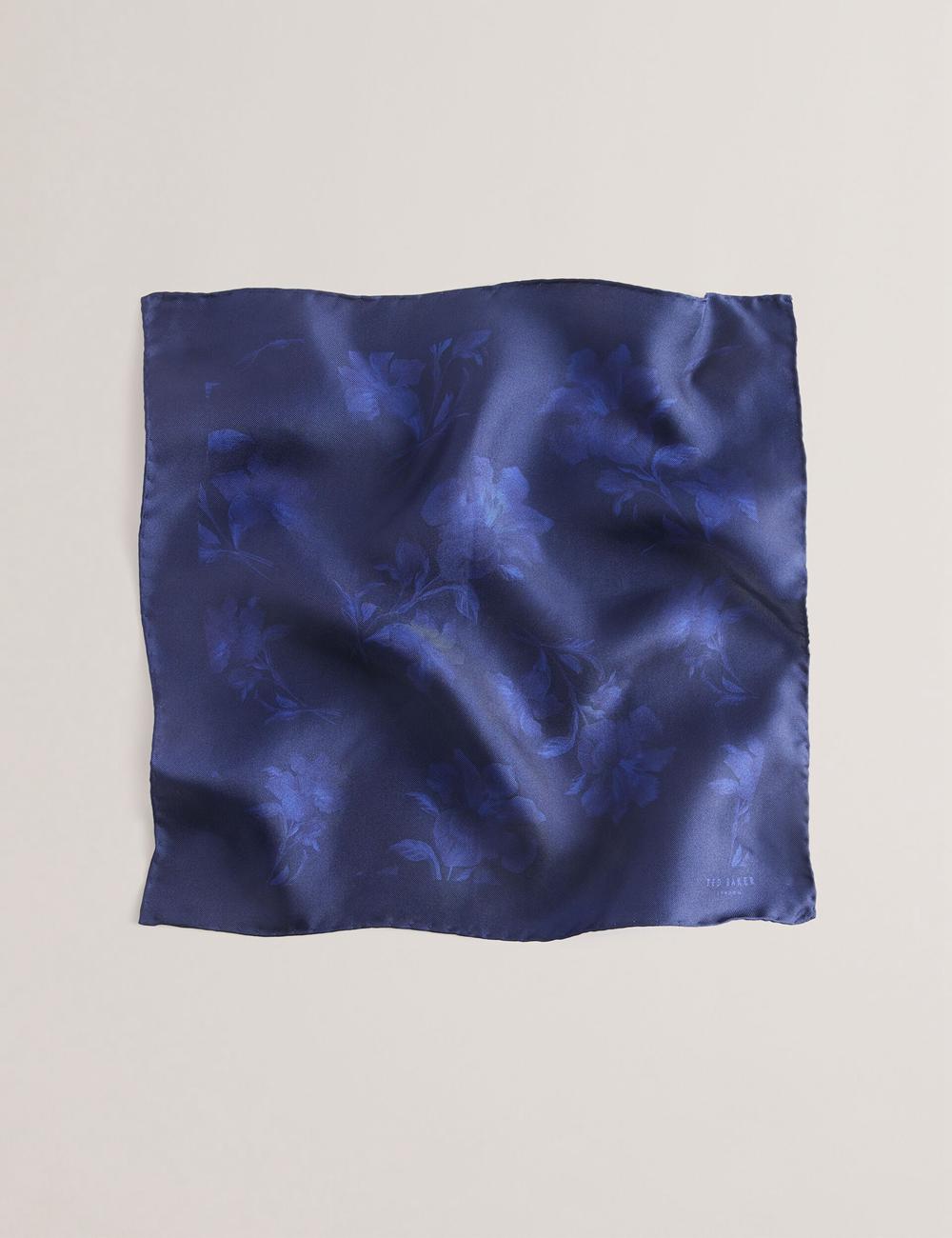 Men Ted Baker AUSTINS - Two Tone Floral Silk Pocket Pocket Squares Navy | India  LNAH-56479