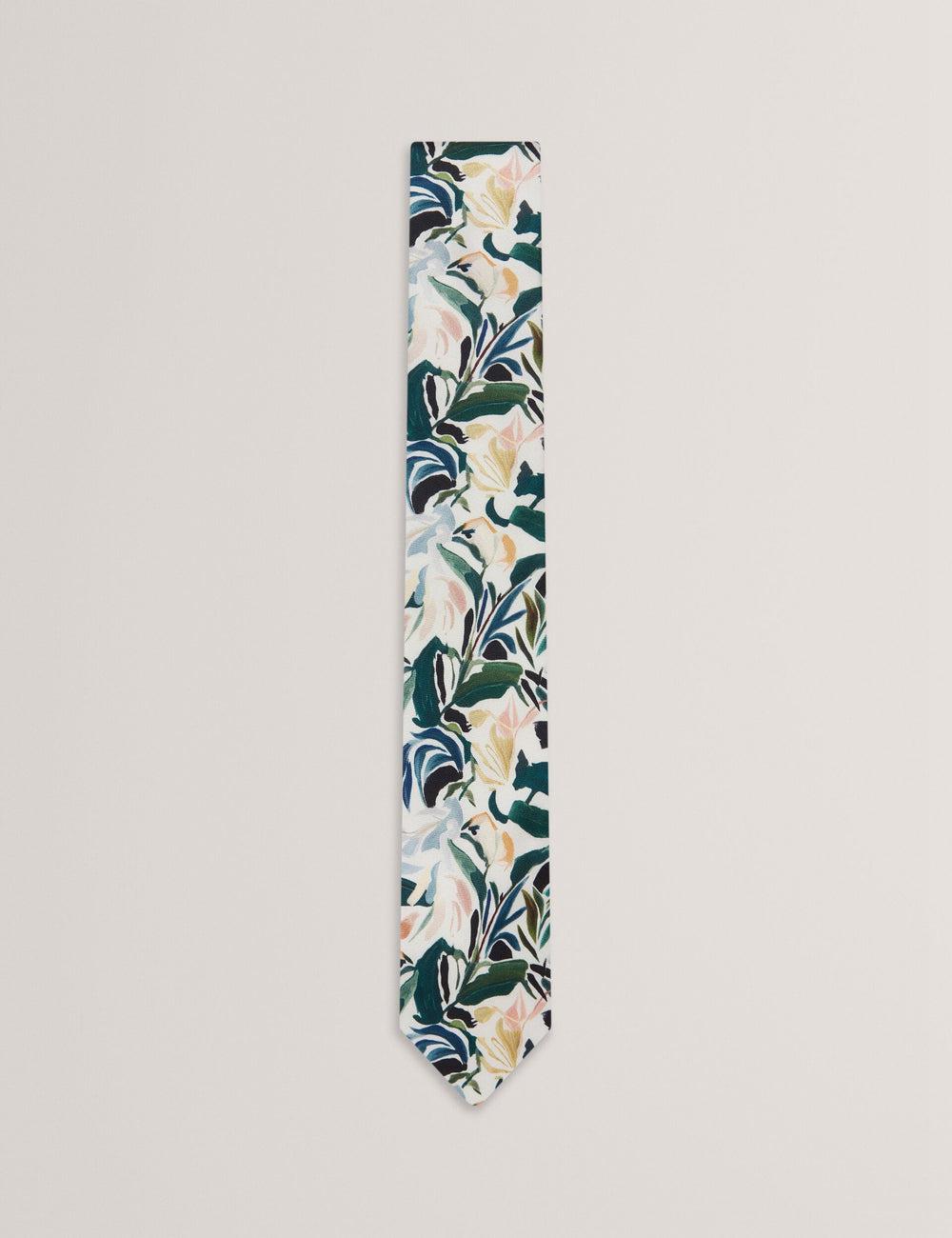 Men Ted Baker BOYTONN - Painted Floral Print Silk Ties Ecru | India  VNHC-49608
