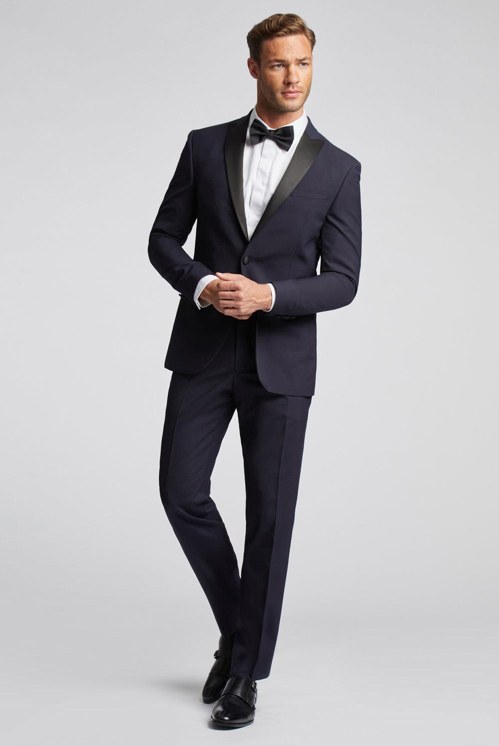 Men Ted Baker BREENTS - Slim Fit Navy Tuxedo Trousers Navy | India  NABY-05794