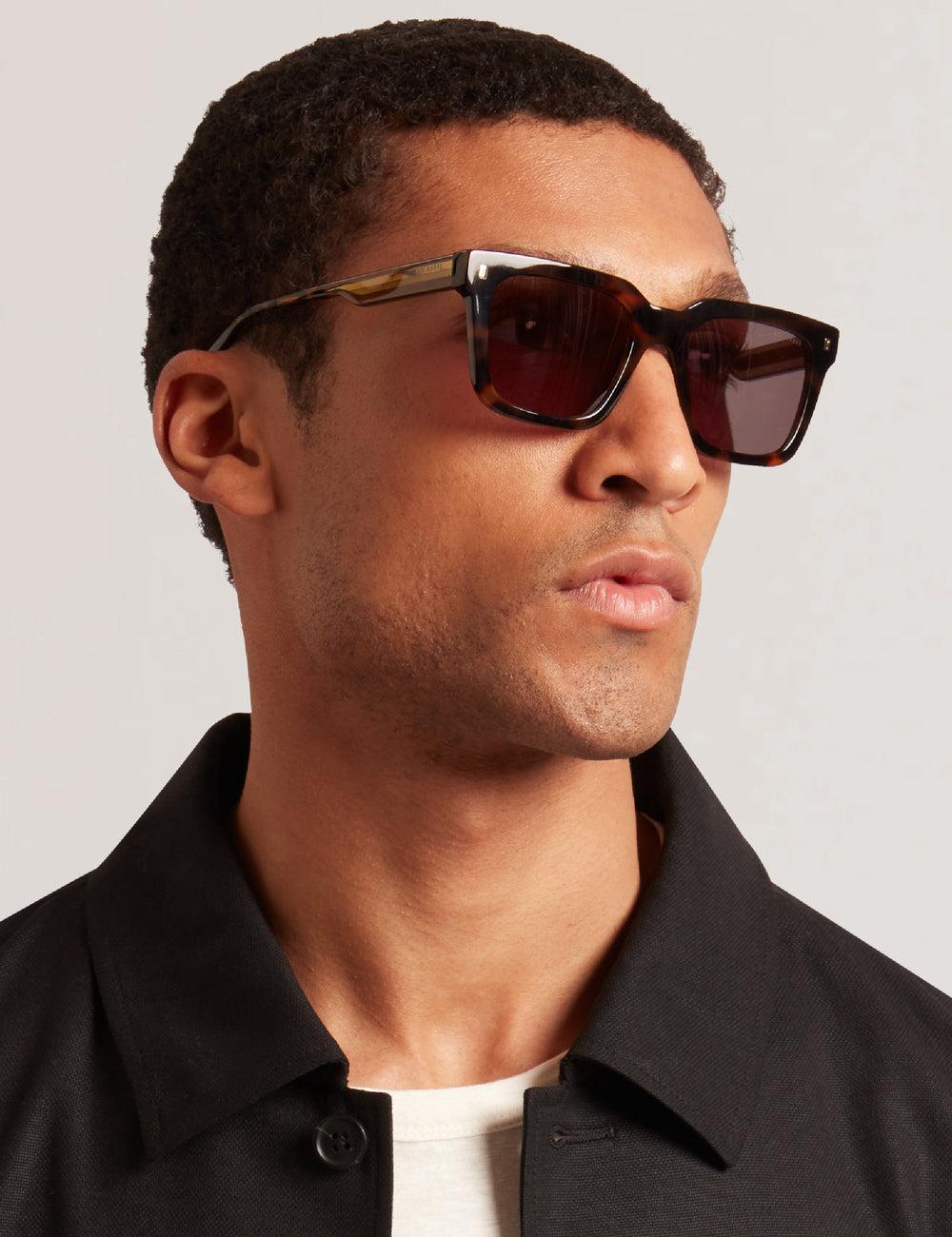 Men Ted Baker CAIN - Chunky Square Two Tone Sunglasses Brown | India  VSTE-03852