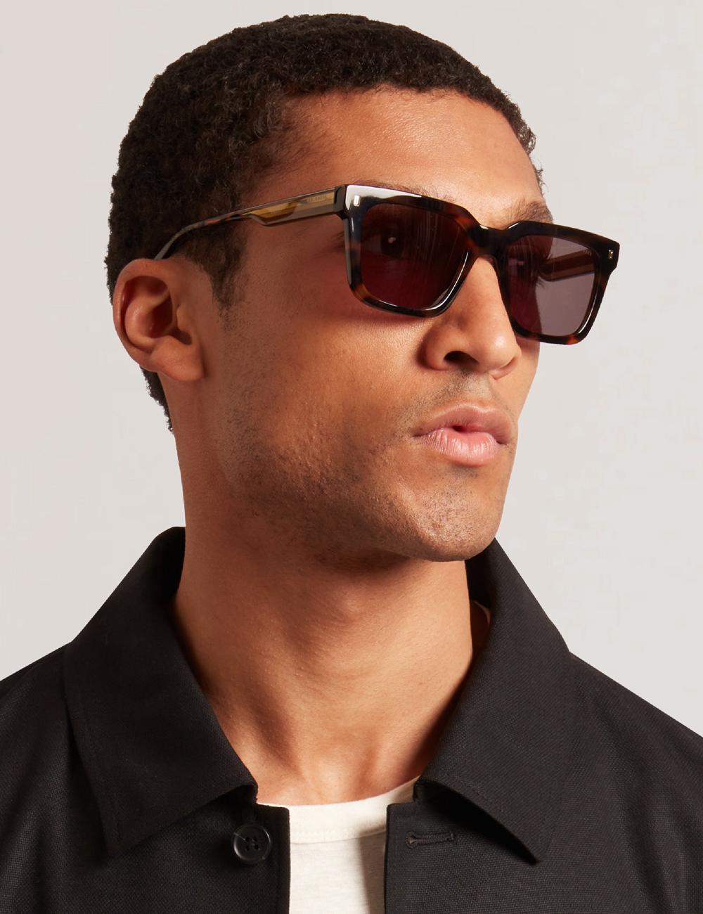 Men Ted Baker CAIN - Chunky Square Two Tone Sunglasses Brown | India  VSTE-03852