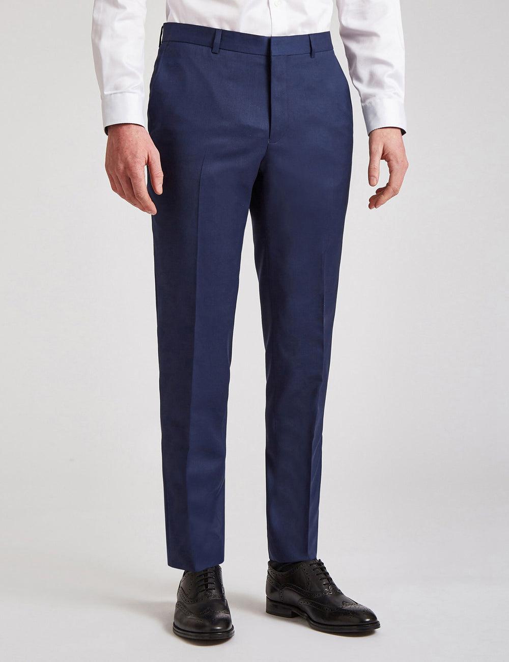 Men Ted Baker FINLAYTS - Twill Wool Slim Fit Suit Trousers Blue | India  AFWE-08973