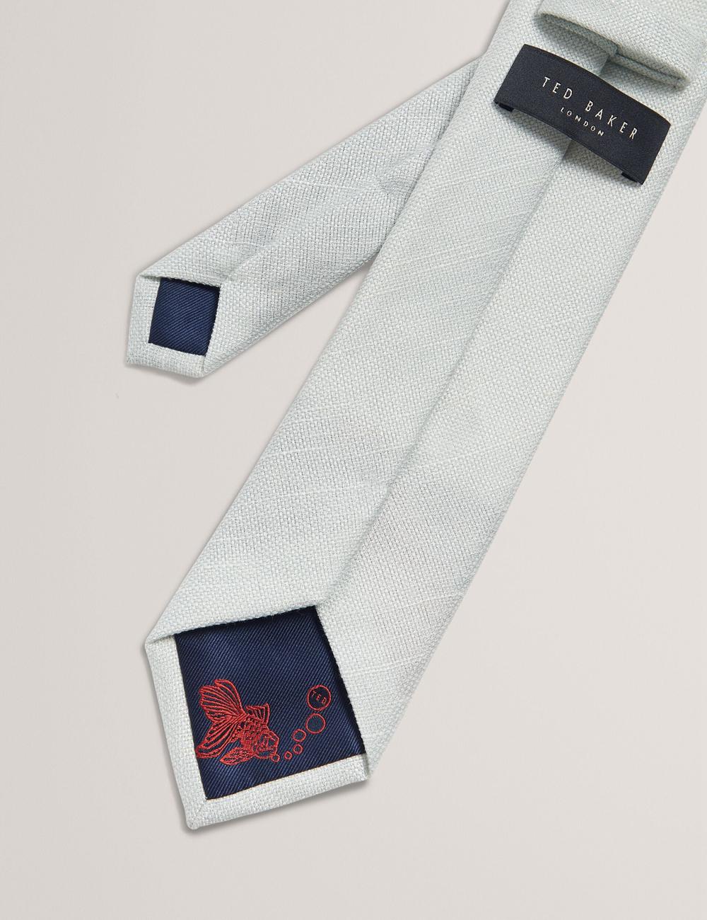 Men Ted Baker HAWKWEL - Linen Blend Woven Texture Ties Lt-Green | India  QCMP-52978