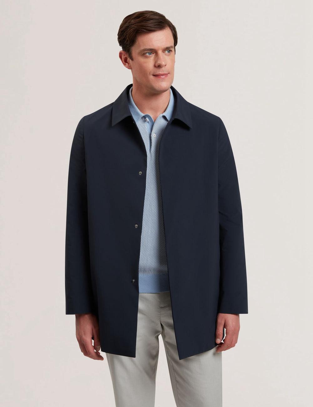 Men Ted Baker HUMMELS - Lightweight Short City Mac Jackets Navy | India  MIBU-95180