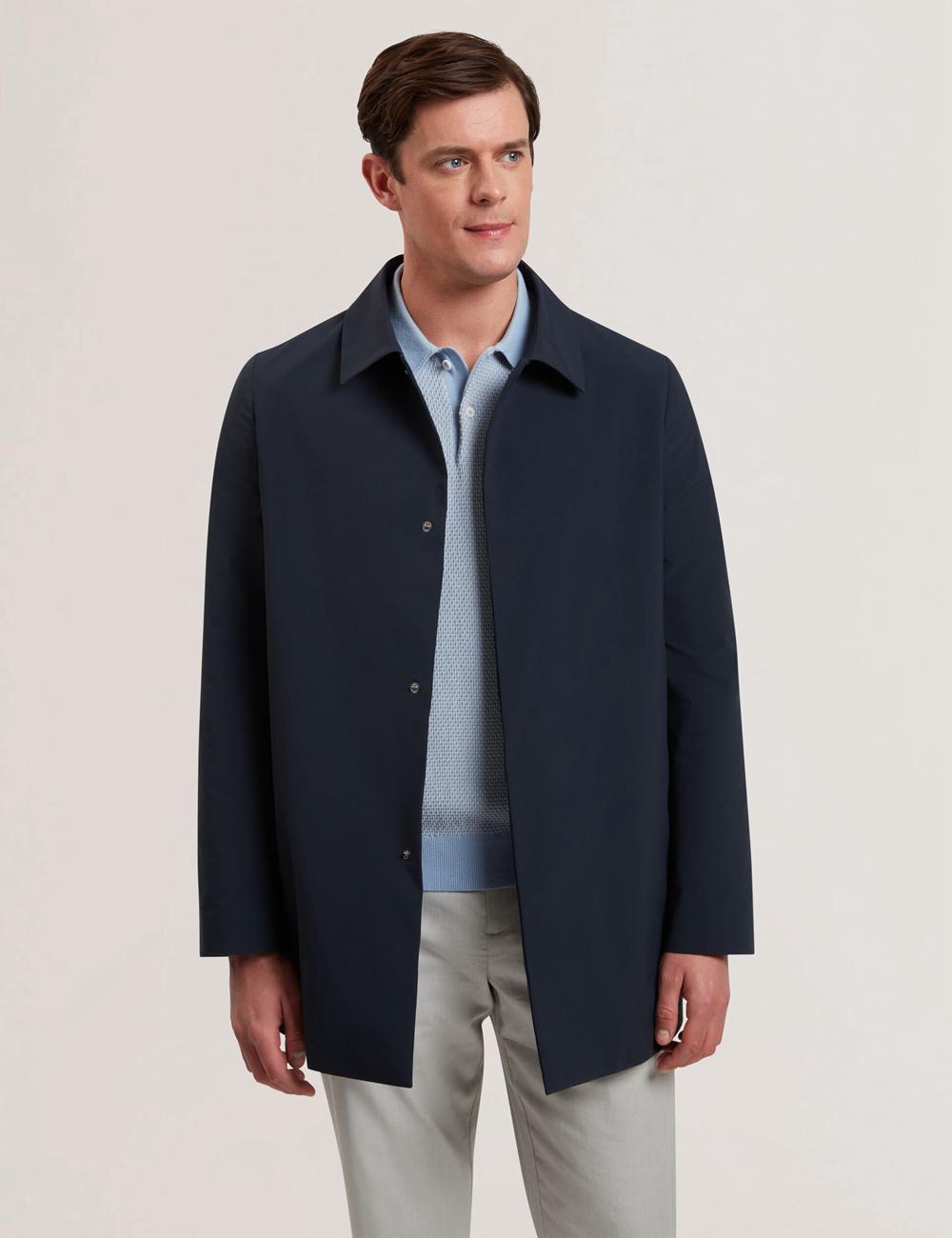 Men Ted Baker HUMMELS - Lightweight Short City Mac Jackets Navy | India  MIBU-95180