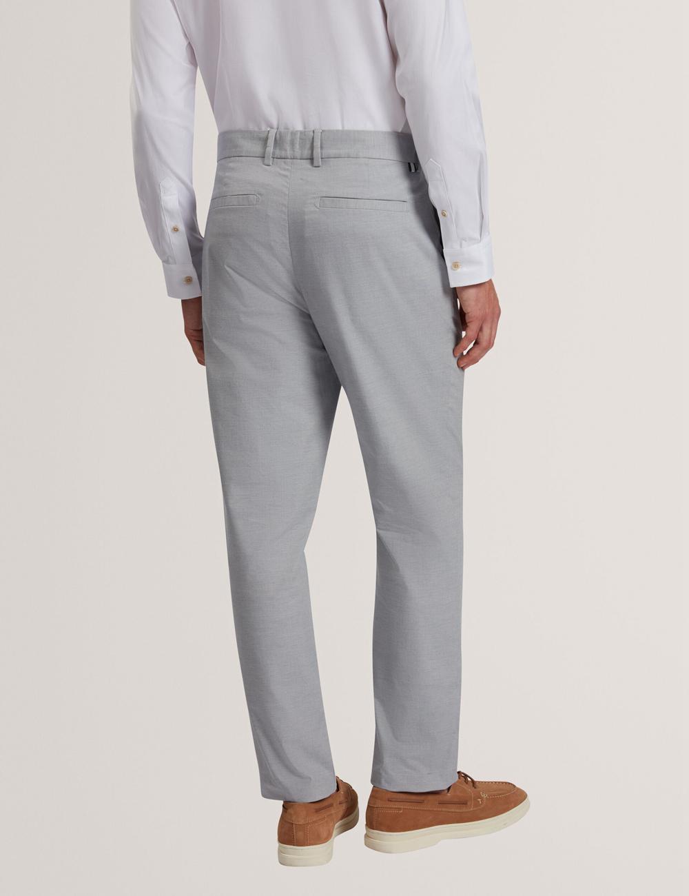 Men Ted Baker JACKUS - Regular Fit Cotton Blend Chino Trousers Navy | India  XNLB-28970