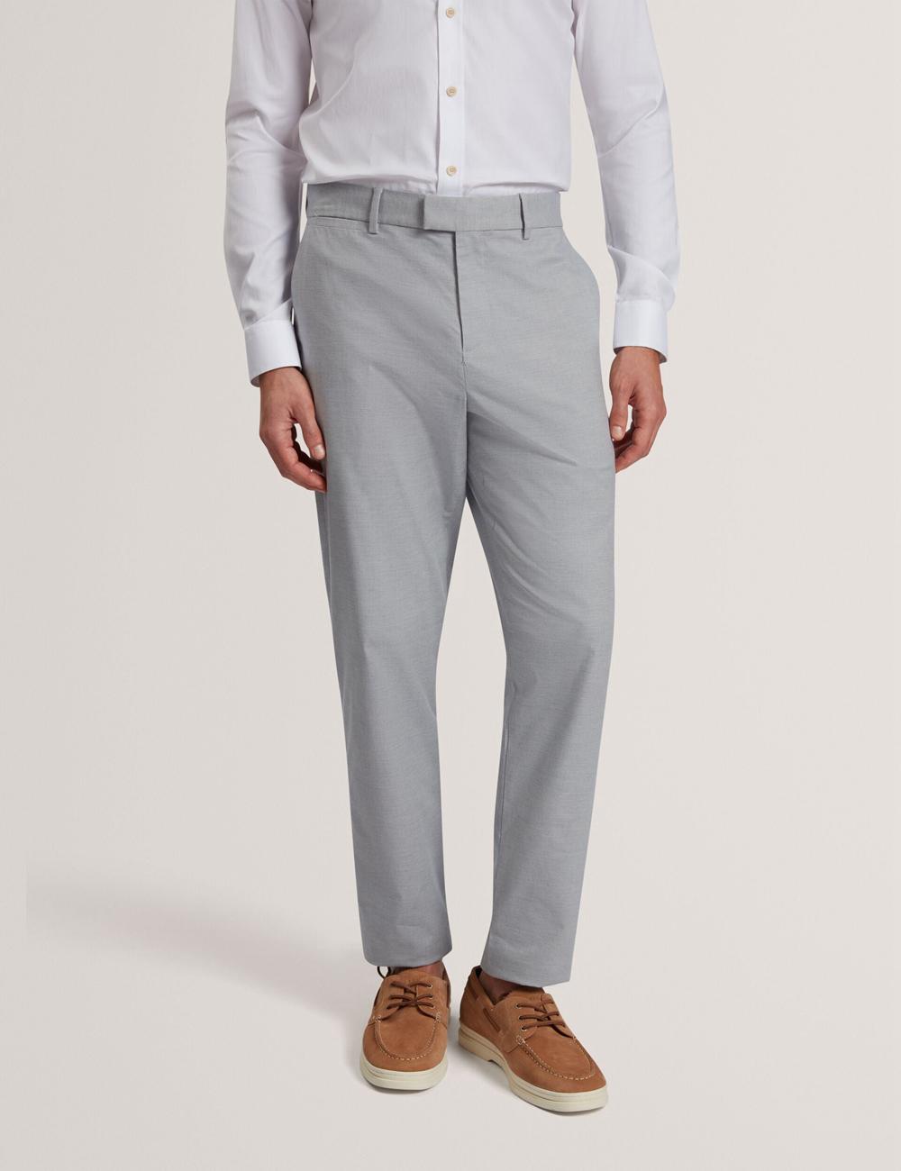 Men Ted Baker JACKUS - Regular Fit Cotton Blend Chino Trousers Navy | India  XNLB-28970