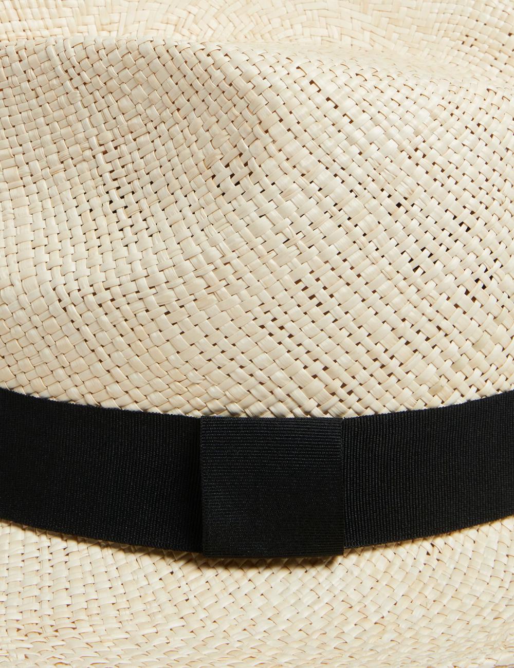 Men Ted Baker JIMESI - Woven Straw Panama Beach Hats White | India  TAUK-72380