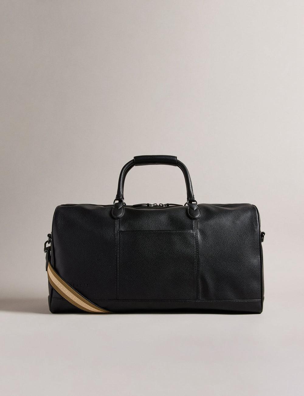 Men Ted Baker KALVIN - Webbing Faux Leather Holdall Bags Black | India  MHDL-30498