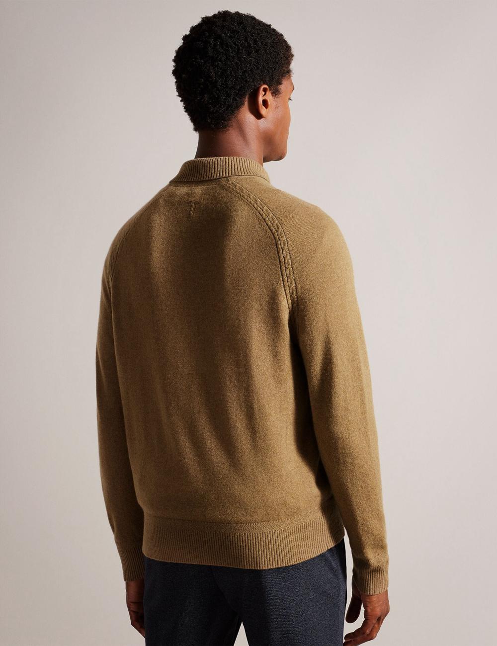 Men Ted Baker KAROLT - Cashmere Knit Long Sleeve Top Jumpers Dk-Brown | India  JKVH-84102