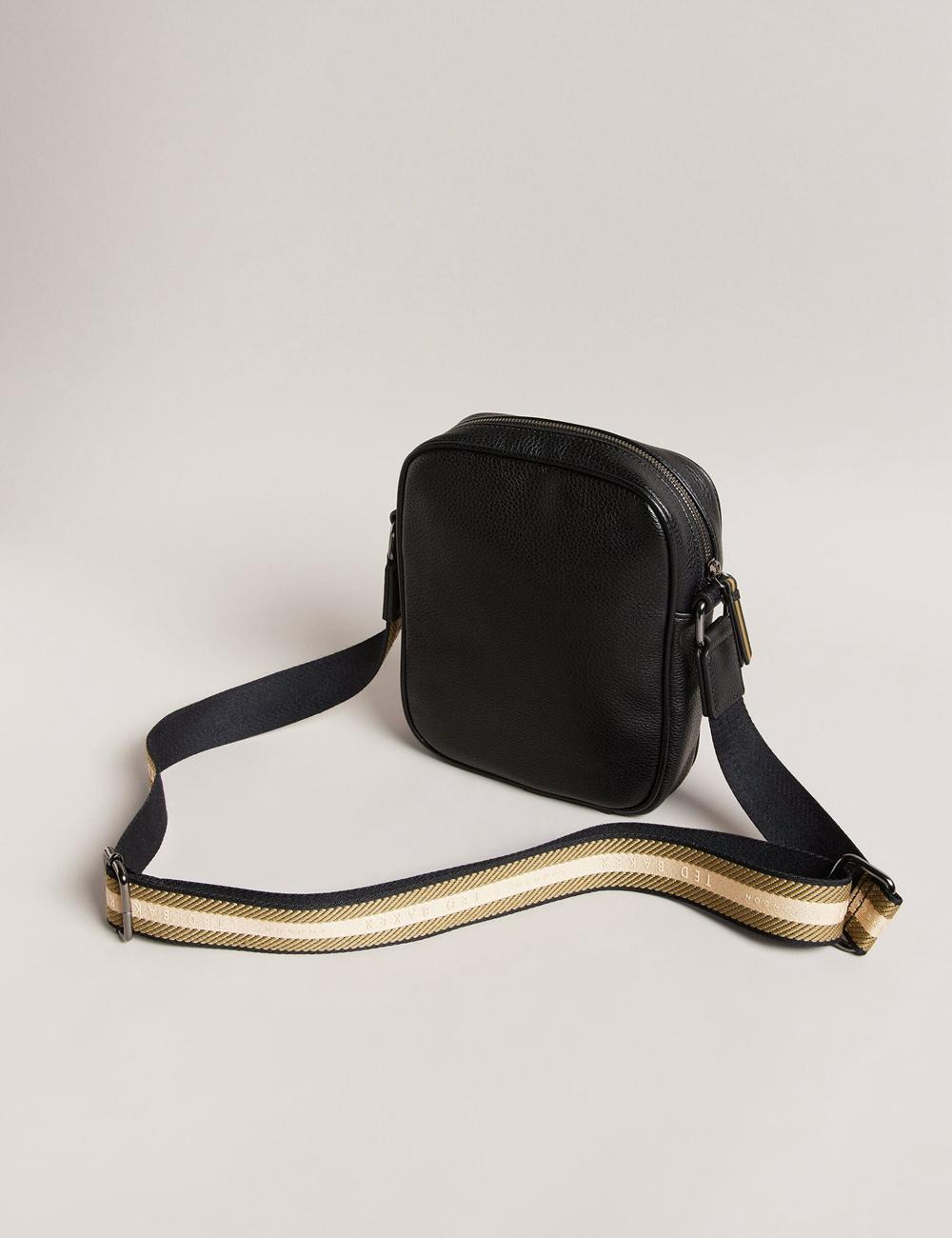 Men Ted Baker KIIAN - Small Reporter Webbing Shoulder Bags Black | India  QUCH-36427