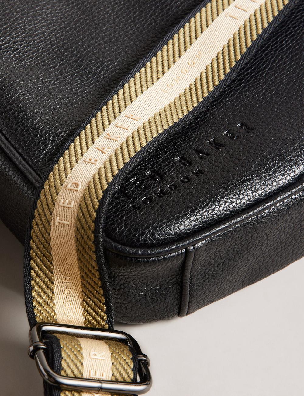 Men Ted Baker KIIAN - Small Reporter Webbing Shoulder Bags Black | India  QUCH-36427