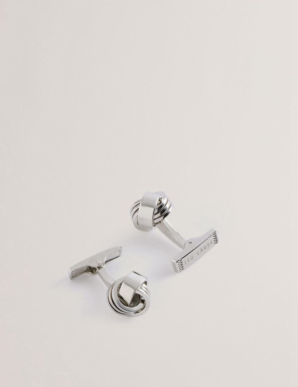 Men Ted Baker KNOTED - Knotted Shiny Metal Cufflinks Silver | India  VGJM-36548
