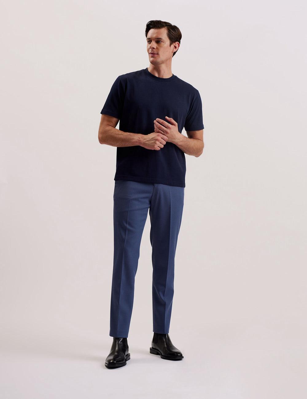 Men Ted Baker KORNKA - Short Sleeve Relaxed Fit Cotton T-Shirts Navy | India  SMIK-53167