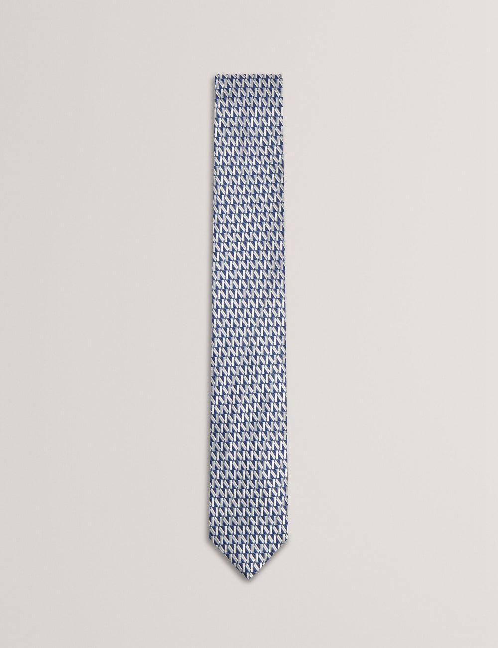 Men Ted Baker MILAK - Geometric Pattern Silk Ties Navy | India  MELZ-76109