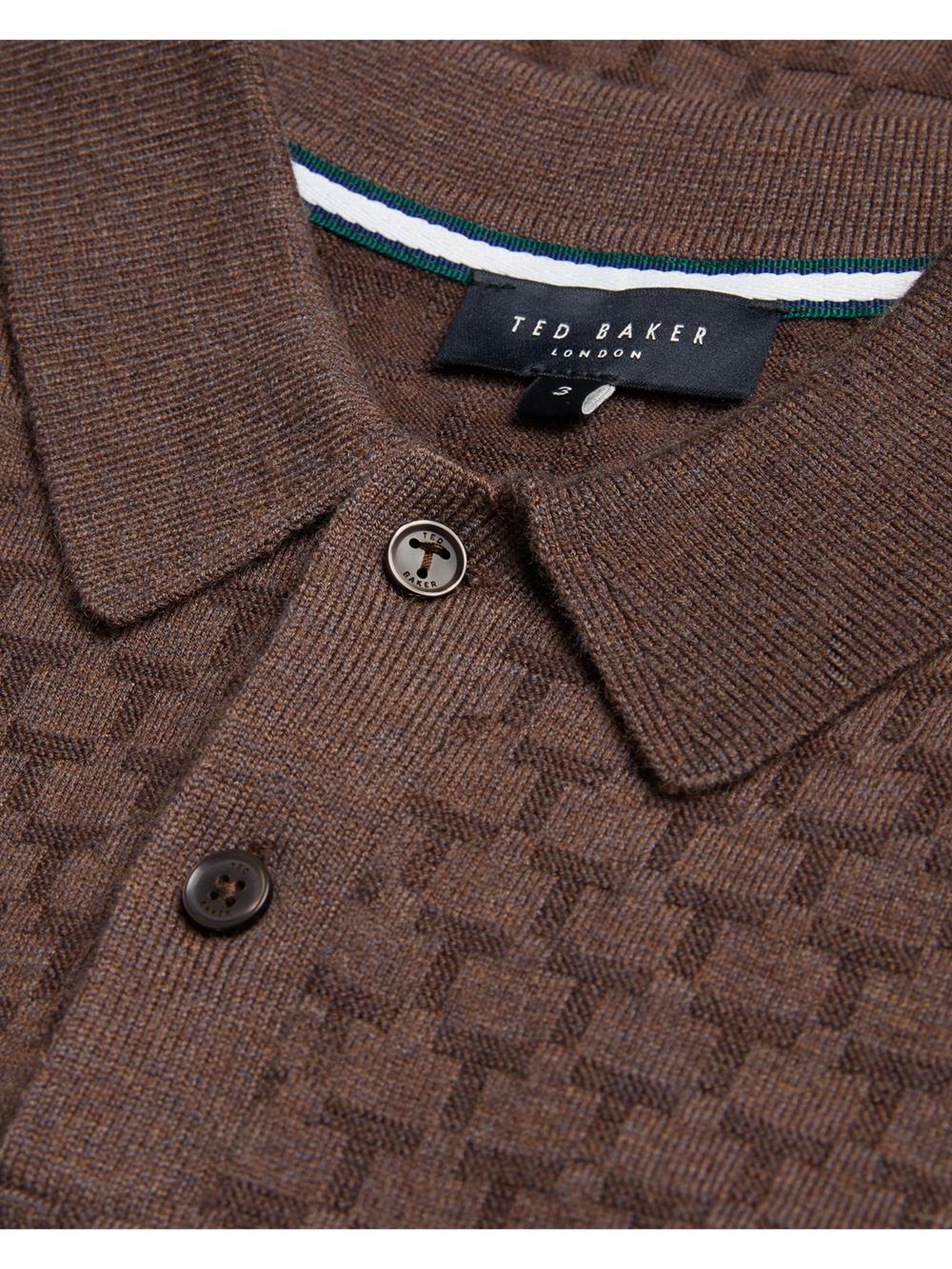 Men Ted Baker MORAR - Long Sleeve T Stitch Knitted Jumpers Dk-Brown | India  FECS-27163