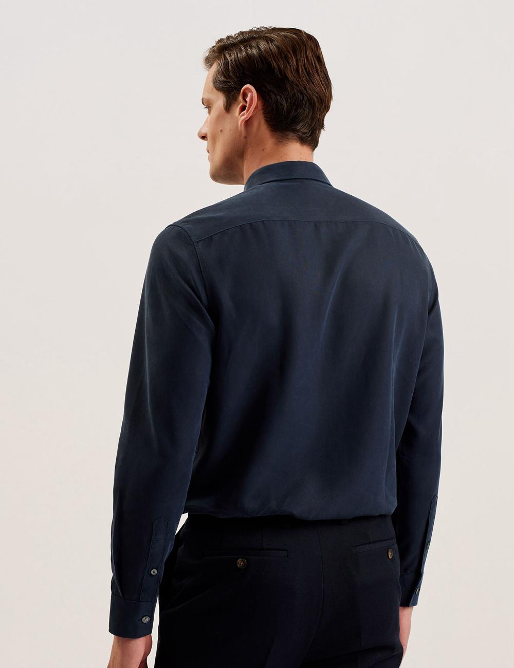 Men Ted Baker NESSMEN - Embroidered Detail Relaxed Fit Casual Shirts Navy | India  BPMJ-65412