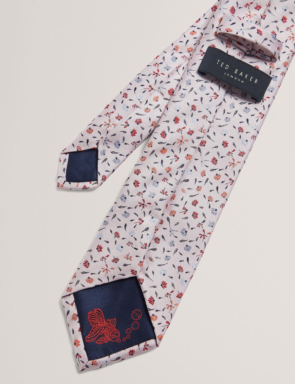 Men Ted Baker ORSEA - Ditsy Petal Print Woven Silk Ties Pink | India  JLSC-54736