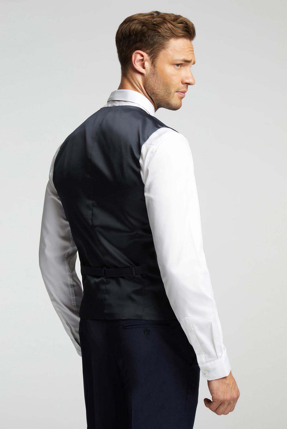 Men Ted Baker PANAMA - Wool Blend Slim Fit Suit Waistcoat Navy | India  FANB-89670