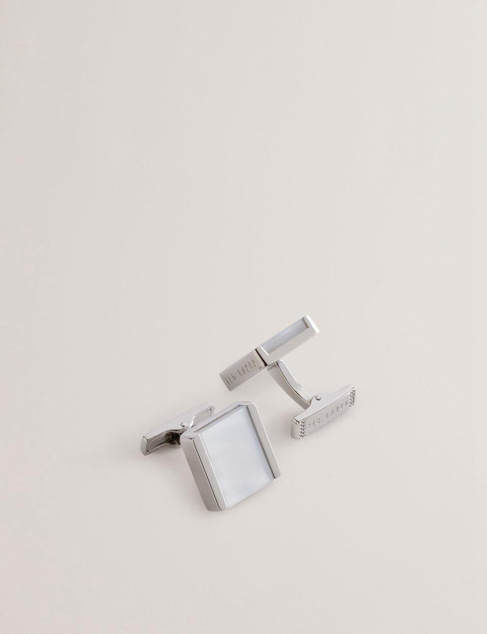 Men Ted Baker PAYDEN - Pearlescent Stone Square Cufflinks Silver | India  GATR-47021