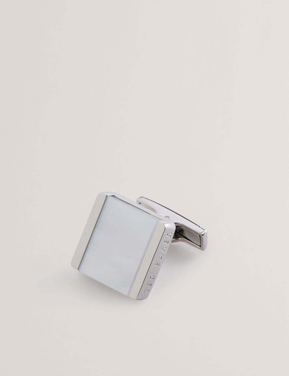 Men Ted Baker PAYDEN - Pearlescent Stone Square Cufflinks Silver | India  GATR-47021