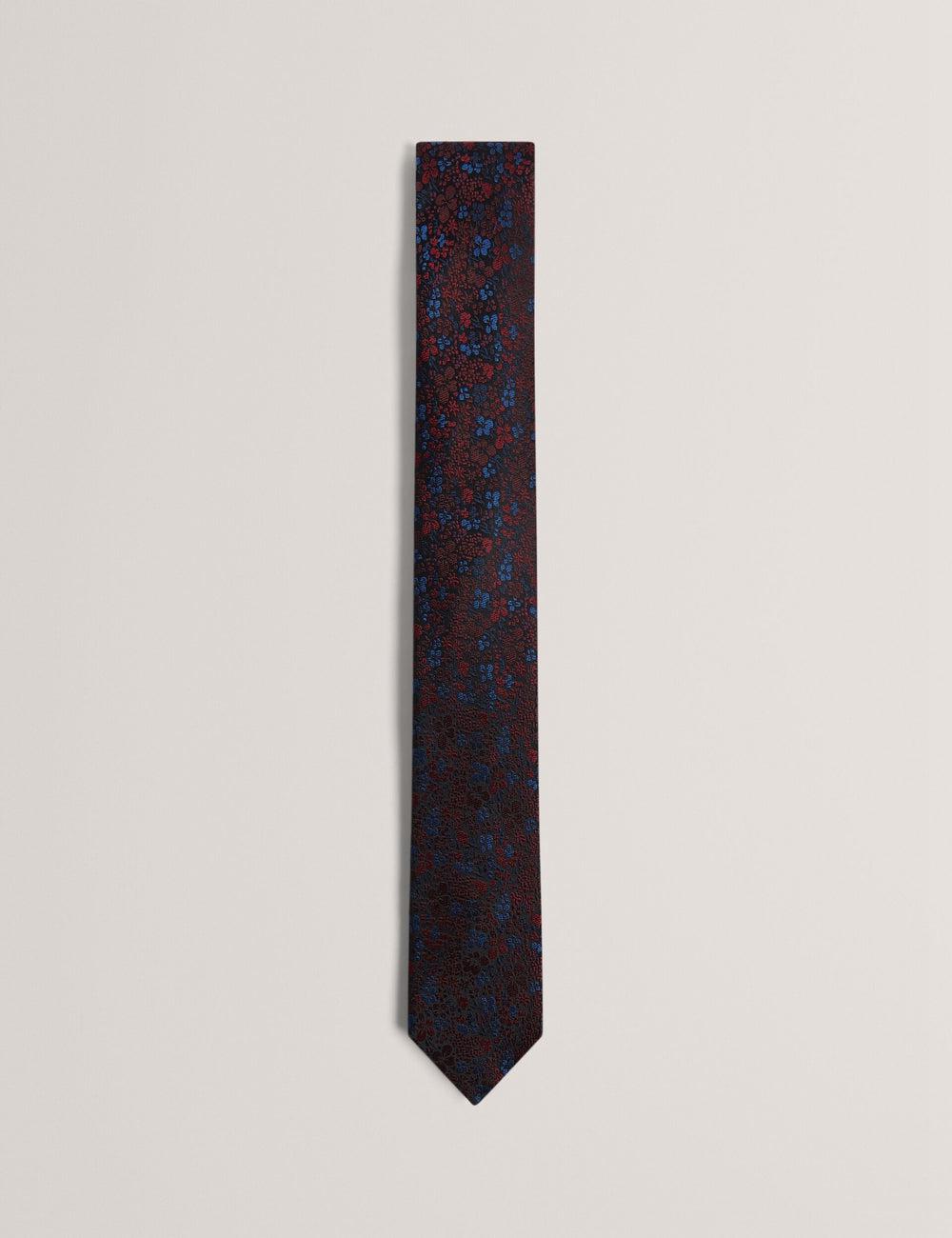 Men Ted Baker PEATYS - Scattered Floral Print Silk Ties Black | India  KQSG-61580