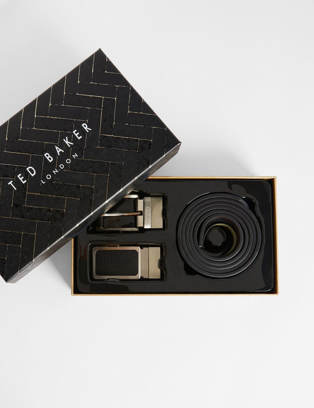 Men Ted Baker RATE - Faux Leather Belt Gift Set Belts Black | India  SXIB-71504