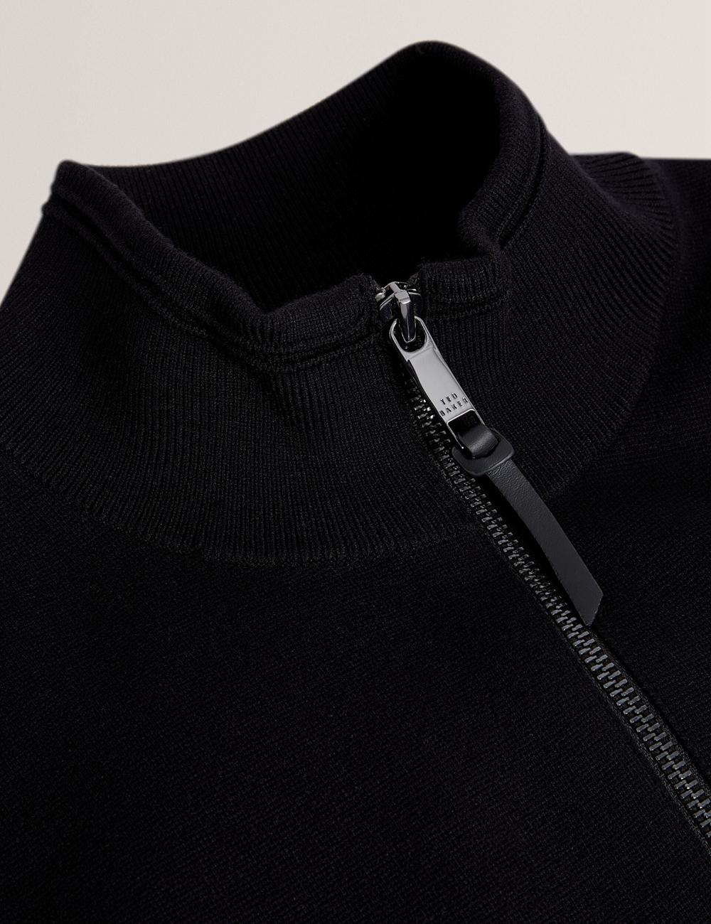 Men Ted Baker TERINCE - Zip-Through Funnel Neck Gillets Black | India  LYNG-68095