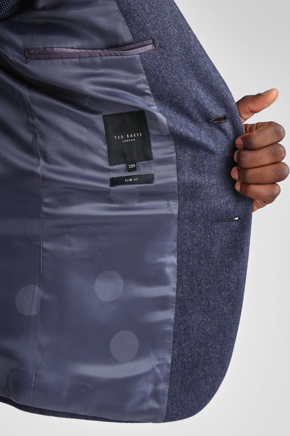 Men Ted Baker TIANJS - Textured Wool Blend Tailored Blazers Blue | India  OGVQ-43861