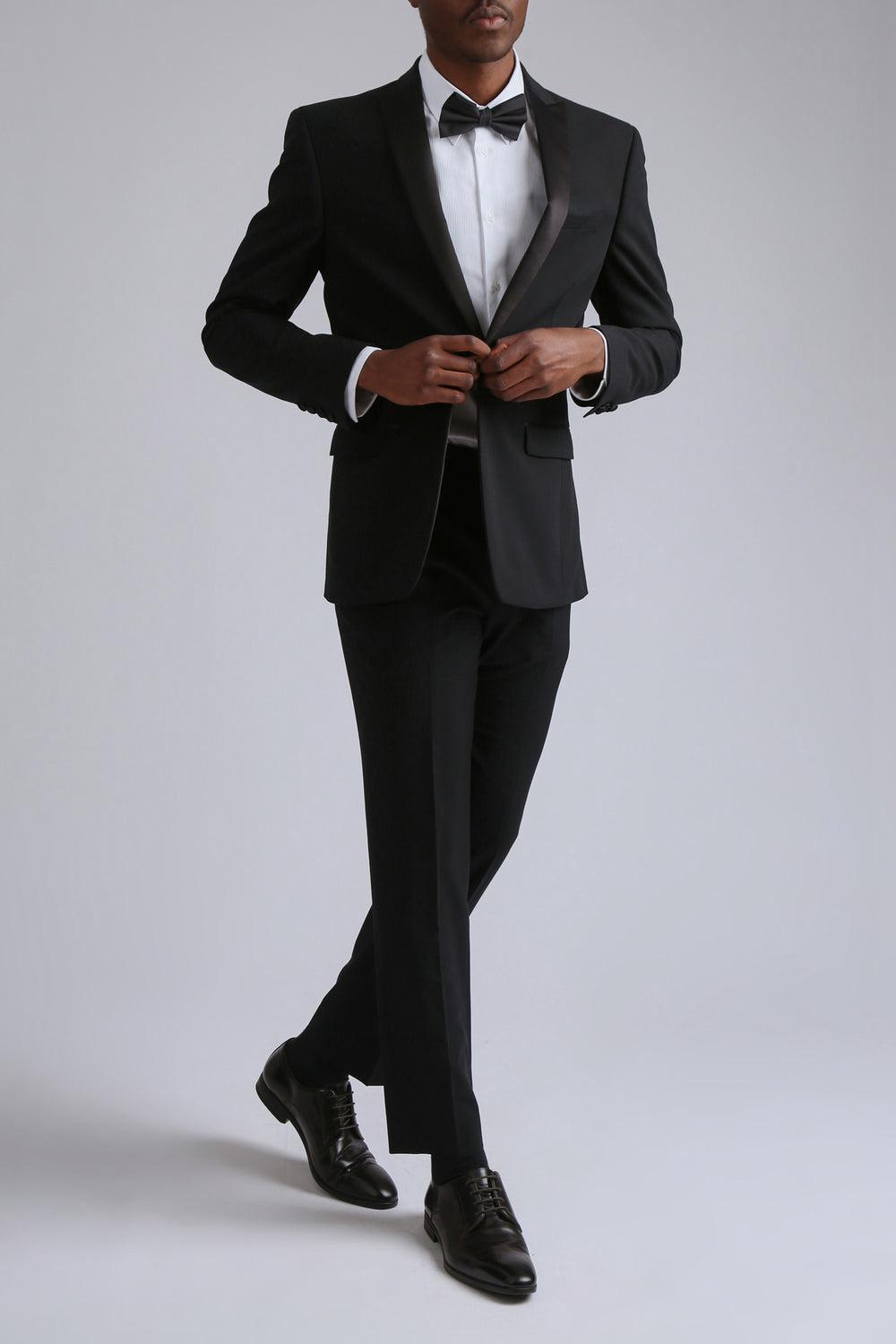 Men Ted Baker TUXEDO SLIM TS - Slim Fit Black Tuxedo Suit Trousers Black | India  JPVE-70562