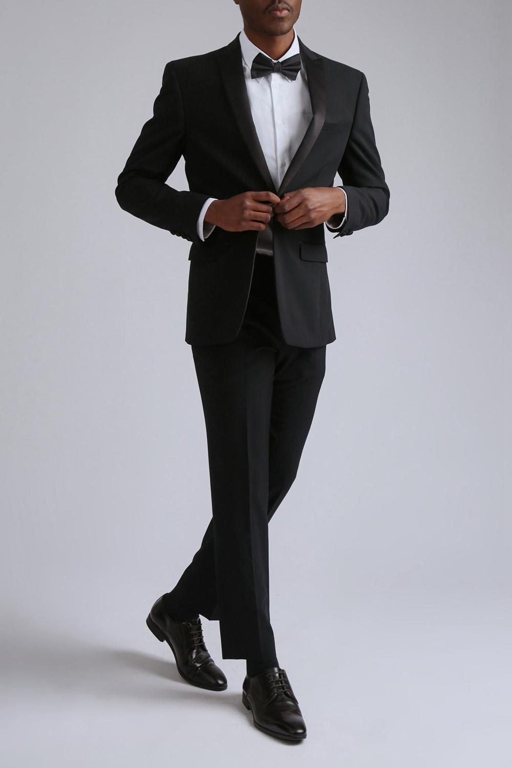 Men Ted Baker TUXEDO SLIM TS - Slim Fit Black Tuxedo Suit Trousers Black | India  JPVE-70562