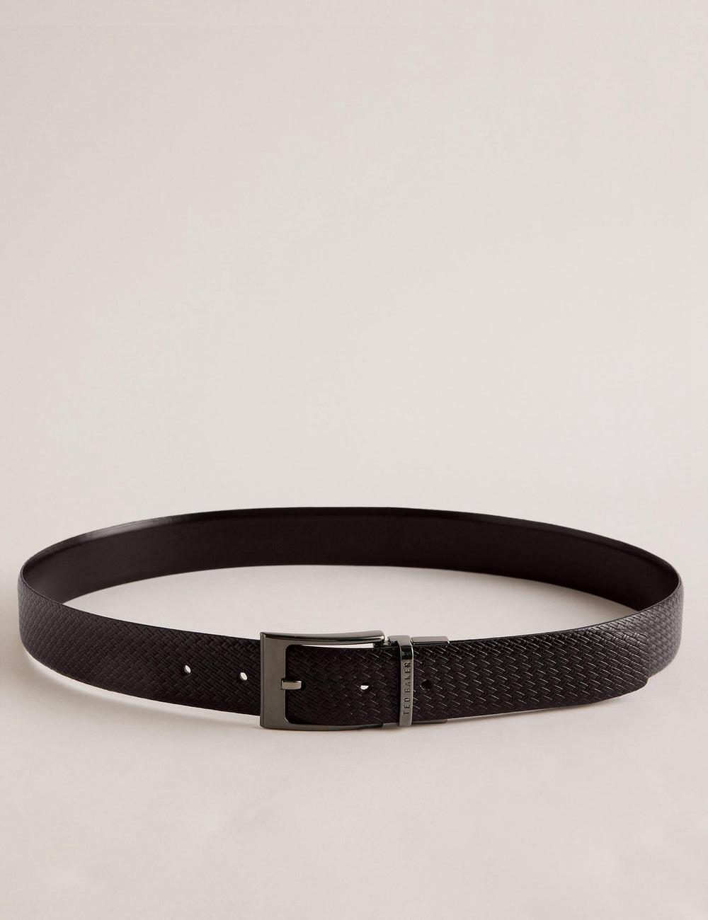Men Ted Baker WAIDE - Woven Texture Leather Belts Brown | India  DTSW-43872