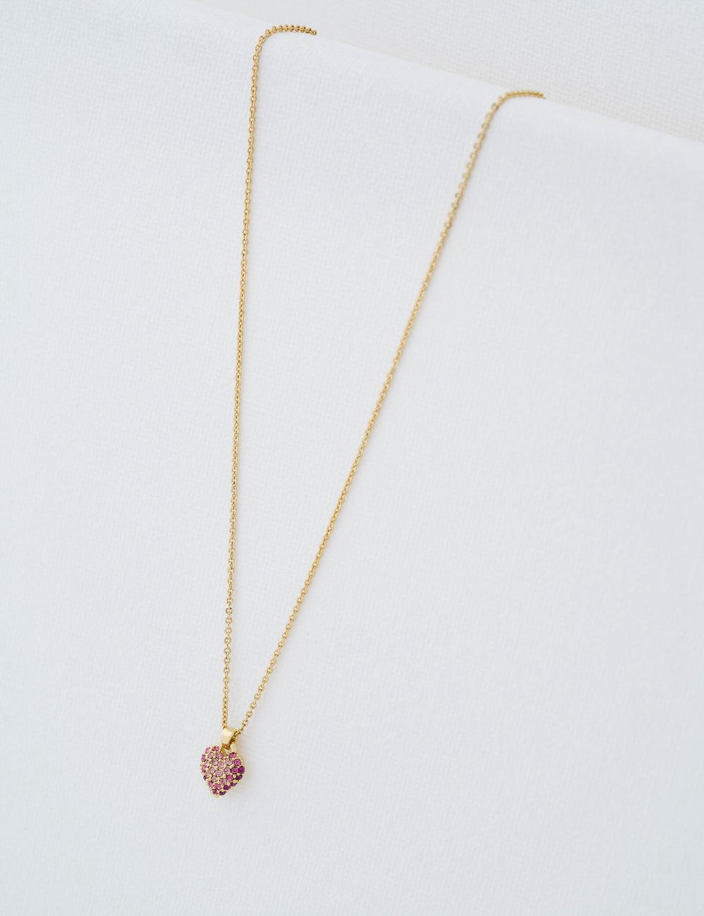 Women Ted Baker ADORINA - Mini Crystal Heart Pendant Necklaces Gold | India  KWUJ-93607