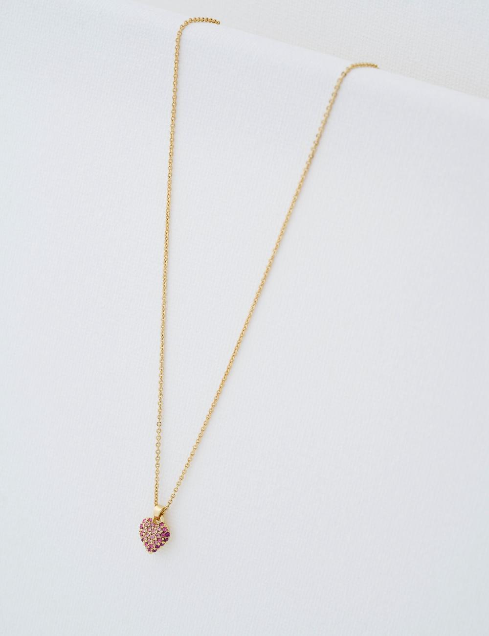 Women Ted Baker ADORINA - Mini Crystal Heart Pendant Necklaces Gold | India  KWUJ-93607