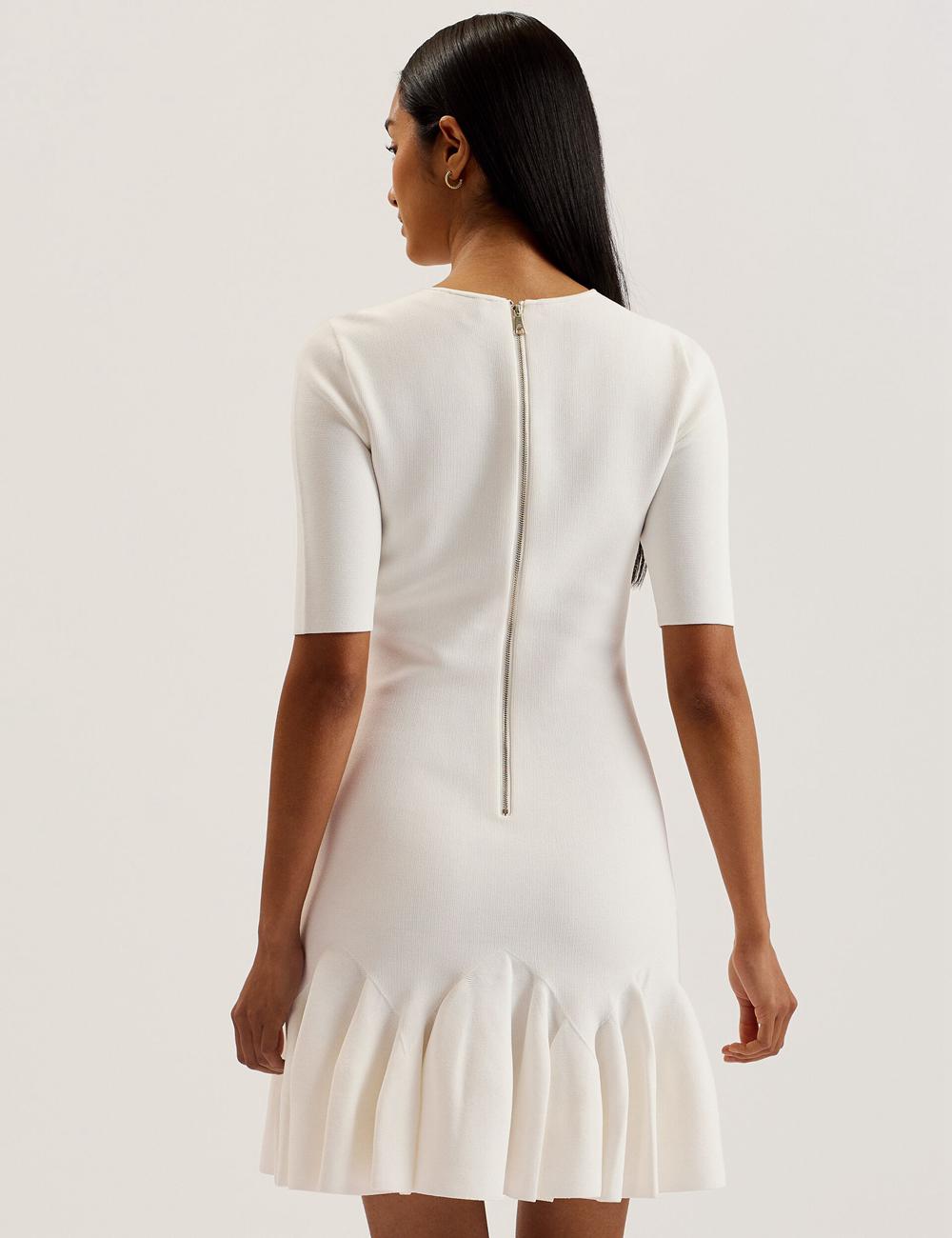 Women Ted Baker ALZANN Mini Dresses Ivory | India  YTJM-84593