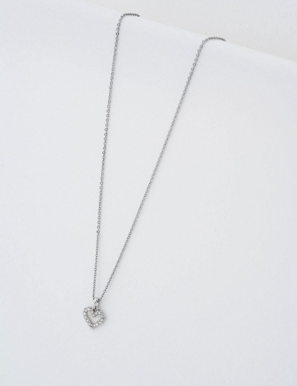 Women Ted Baker AMORE - Crystal Open Heart Pendant Necklaces Silver | India  KADF-25807
