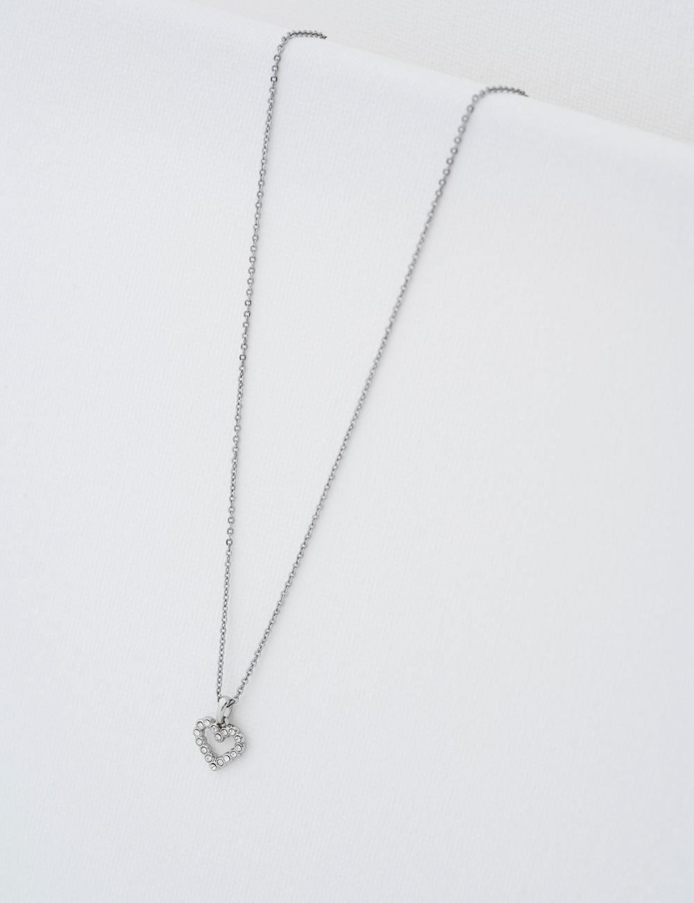 Women Ted Baker AMORE - Crystal Open Heart Pendant Necklaces Silver | India  KADF-25807