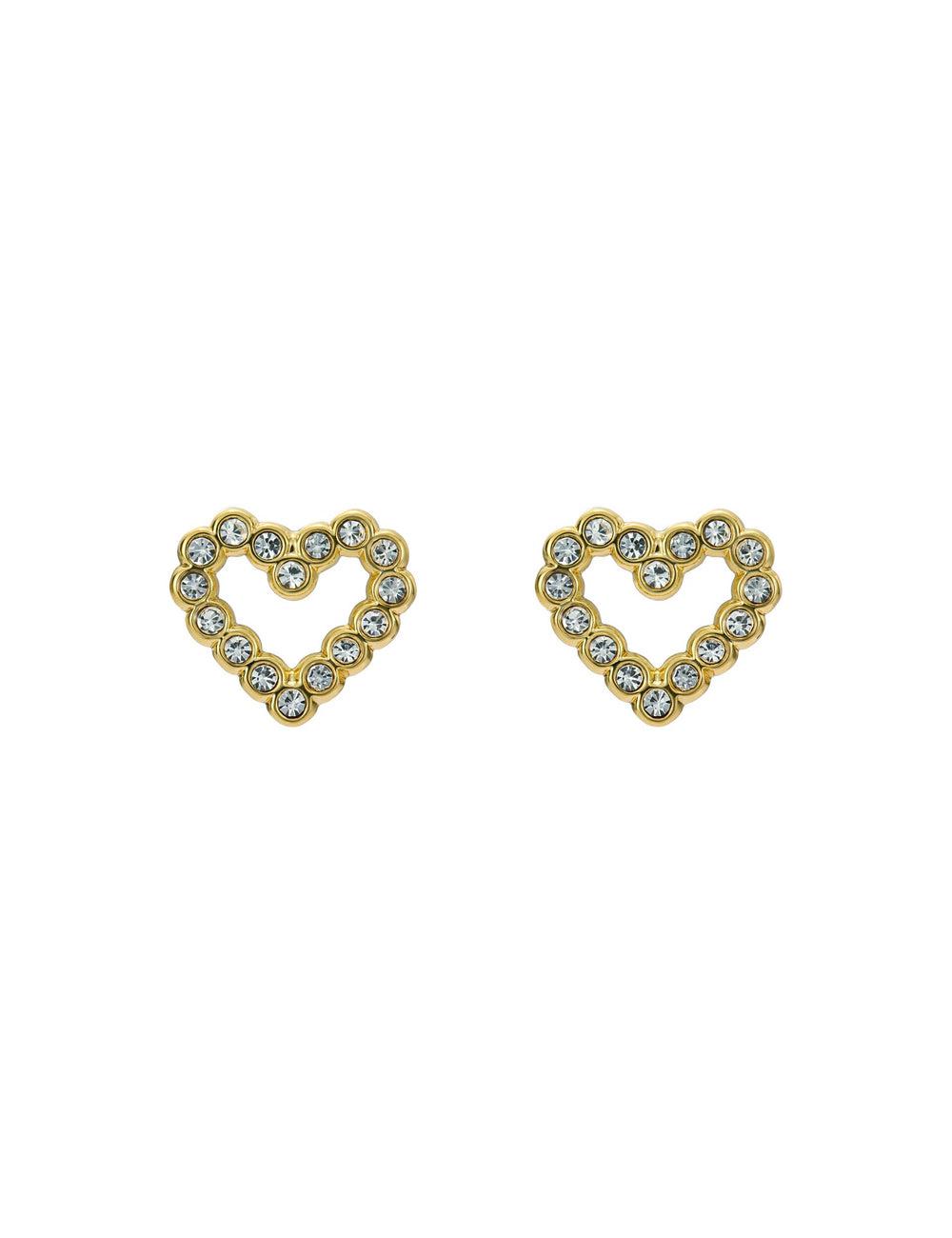 Women Ted Baker AMORINA -Crystal Open Heart Stud Earrings Gold | India  GNTE-20459