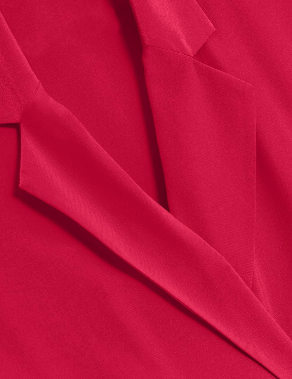 Women Ted Baker CARLOE - Silk Short Sleeve Blazers Fuchsia | India  UXGW-50683