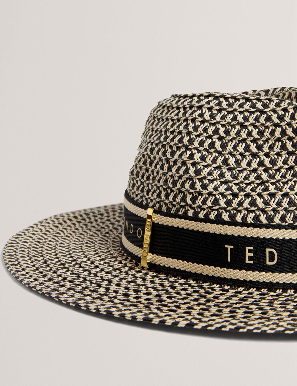 Women Ted Baker CLARIES - Mixed Weave Straw Fedora Hats Natural | India  DSWP-70218