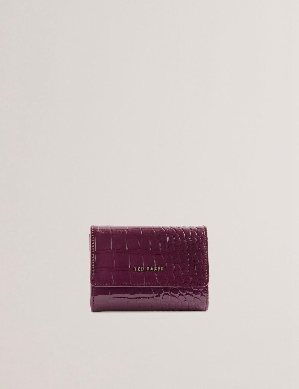 Women Ted Baker CONILYA - Croc Texture Fold Over Coin Purses Maroon | India  PCYU-29735
