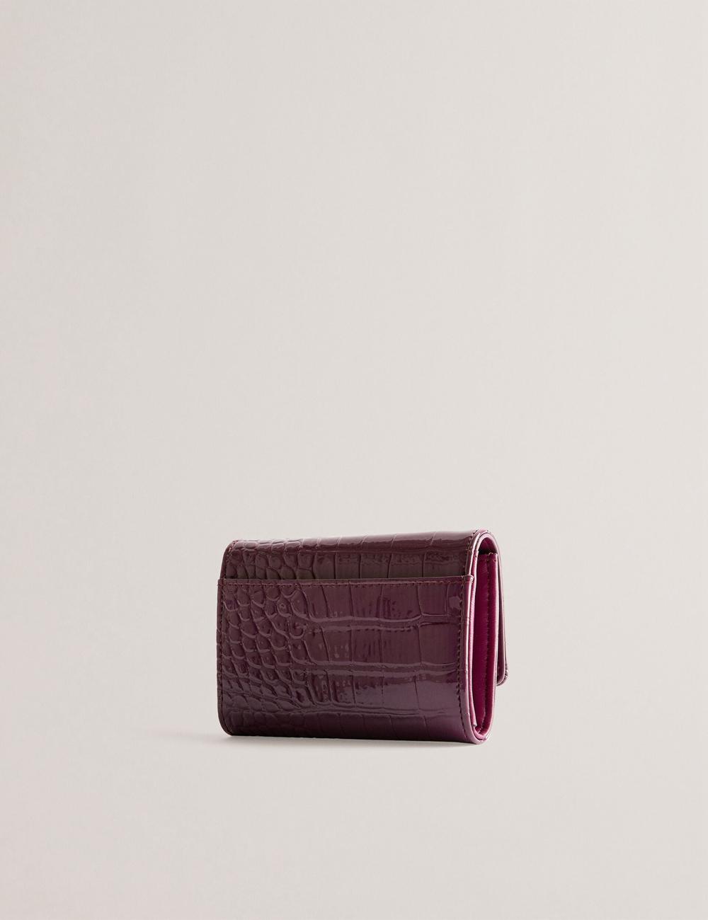 Women Ted Baker CONILYA - Croc Texture Fold Over Coin Purses Maroon | India  PCYU-29735