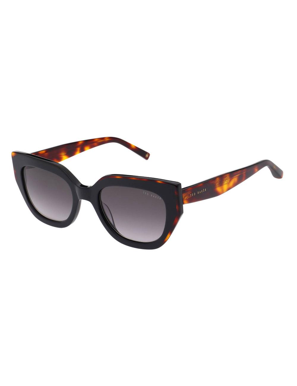 Women Ted Baker CORAL - Chunky Cat Eye Acetate Sunglasses Black | India  XCMG-32581