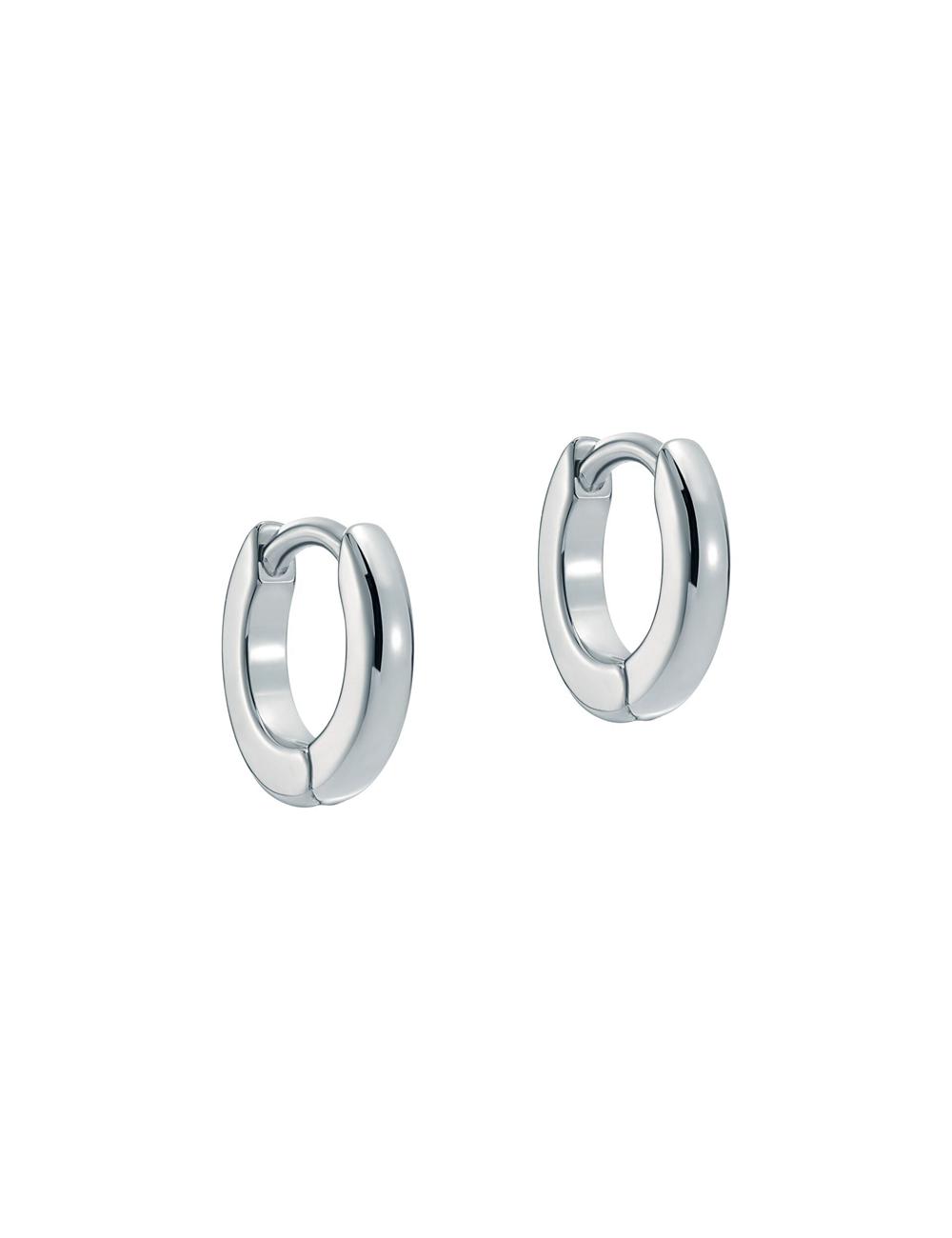 Women Ted Baker CRISETE - Engraved Logo Huggie Hoop Earrings Silver | India  OVUN-40325