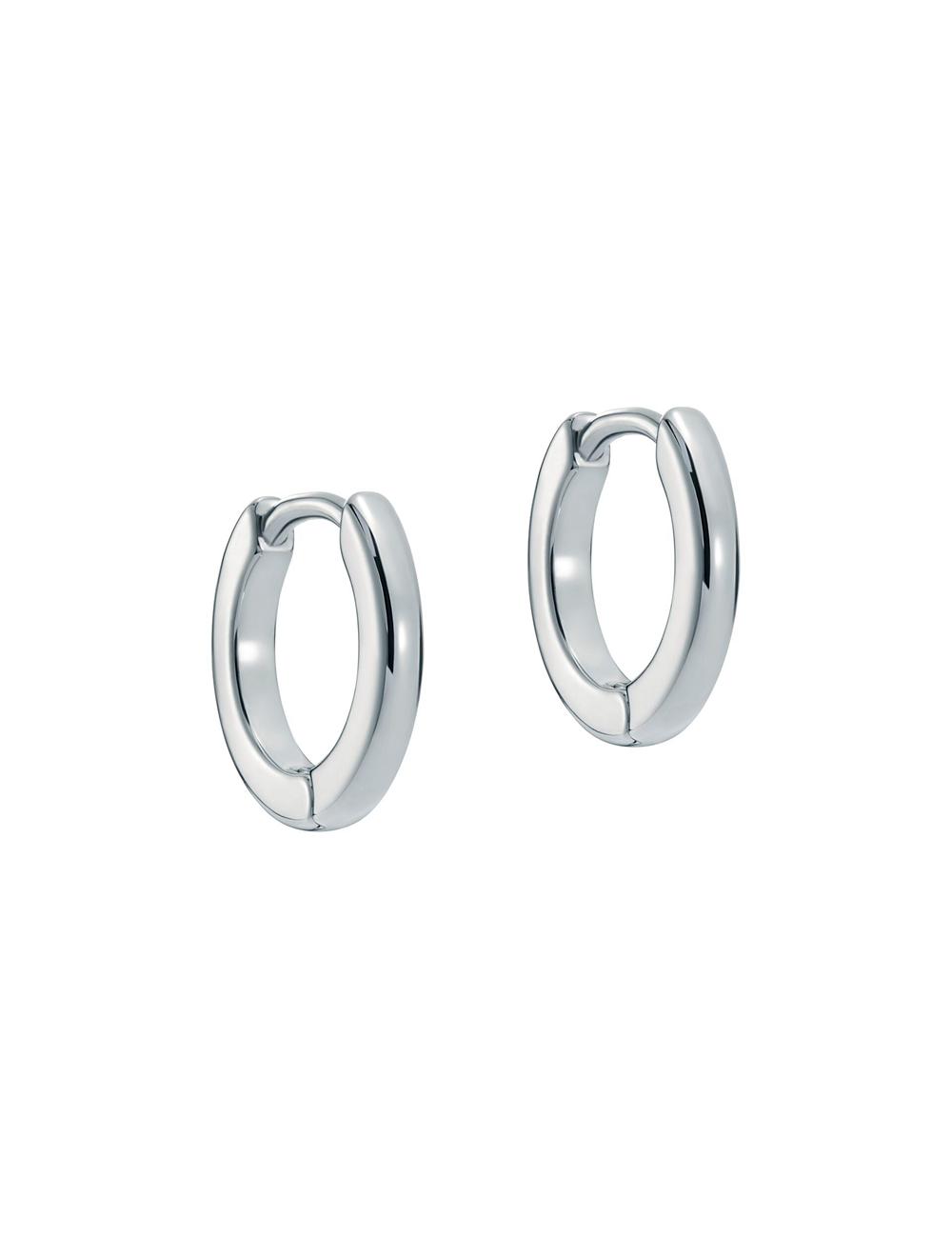 Women Ted Baker CRISLIE - Engraved Logo Small Hoop Earrings Silver | India  SQAE-05736