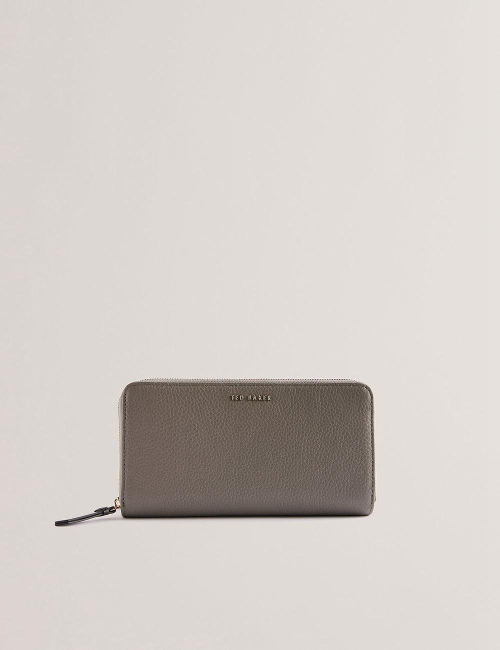 Women Ted Baker DALIEA - Large Textured Leather Zip Around Purses Mid-Grey | India  IAQS-71602